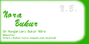 nora bukur business card